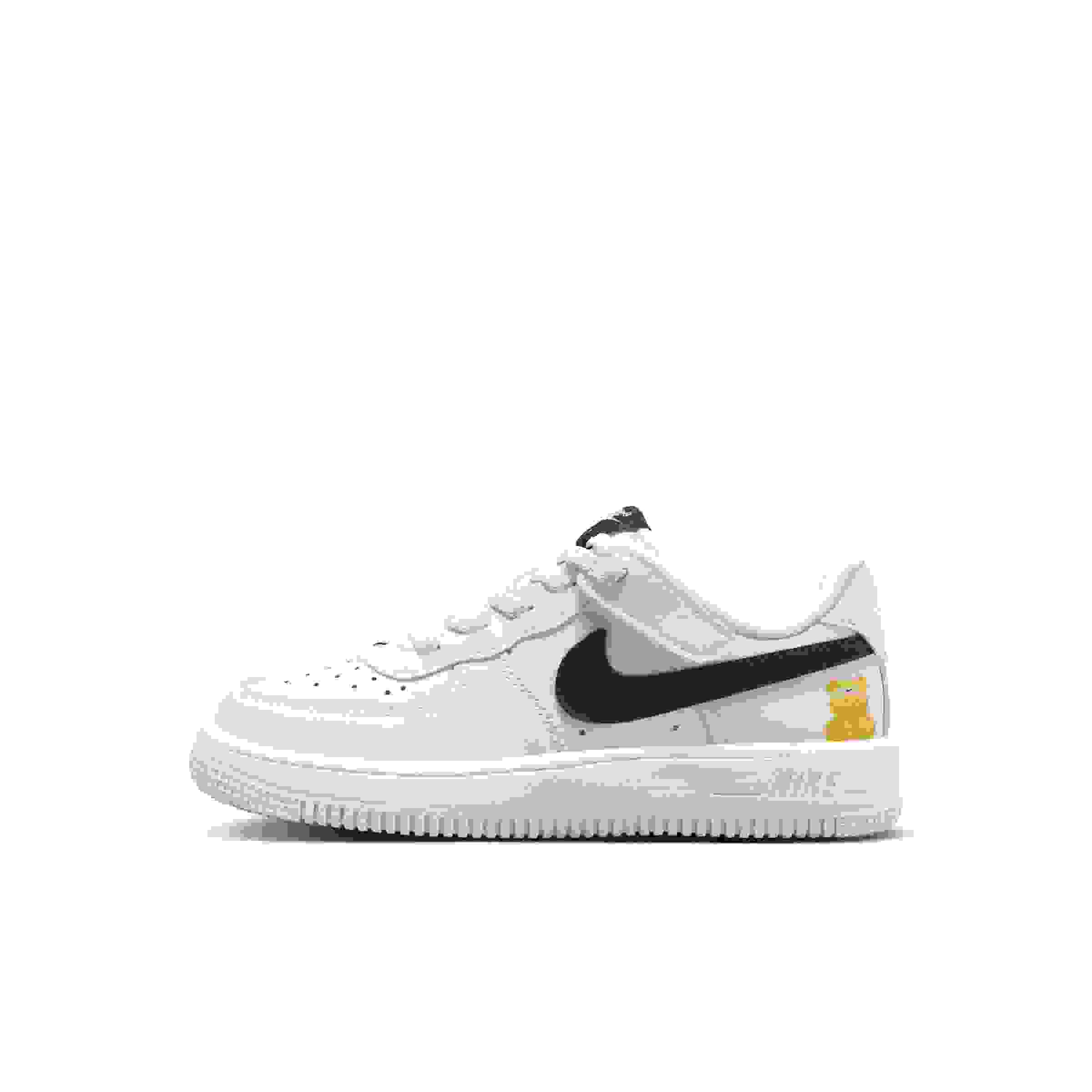 Nike Force 1 Low EasyOn Preschool Boys' "White/Black/Yellow" Shoe